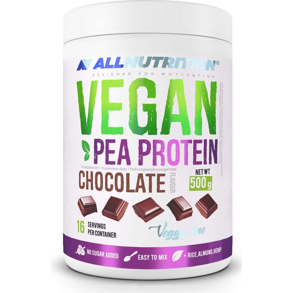 Wegańska odżywka białkowa Vegan Pea Protein 500g czekolada AllNutrition