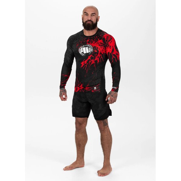 Longsleeve męski Mens Rash Longsleeve Net Camo 2 Pitbull West Coast - czarny