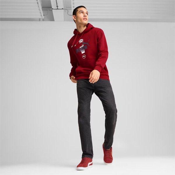 Bluza męska Power Graphic Hoodie FL Puma - Intense Red