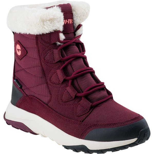 Buty, śniegowce Mestia Mid WP Wo's Hi-Tec - Dark Rose/Watermelon Red/Beige
