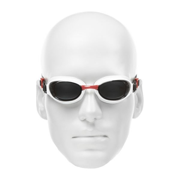 Okulary pływackie Speedo Aquapure IQFit - biało-czerwone