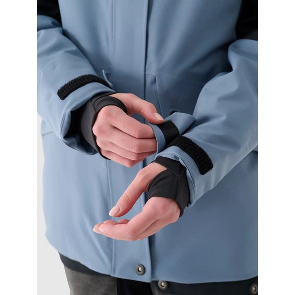 Kurtka snowboardowa damska TTJAF586 4F - denim