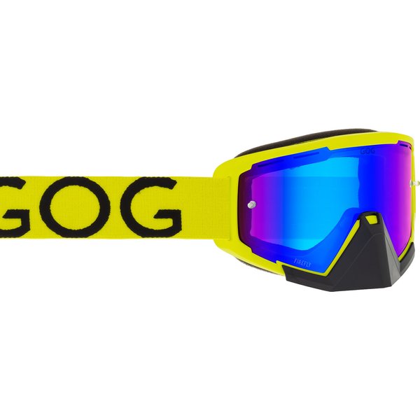 Gogle rowerowe MTB Firefly GOG Eyewear - matowy neonowy żółty/polychromatic blue