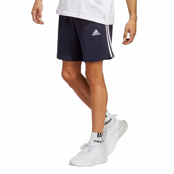 Spodenki męskie Essentials French Terry 3-Stripes Adidas - granatowe