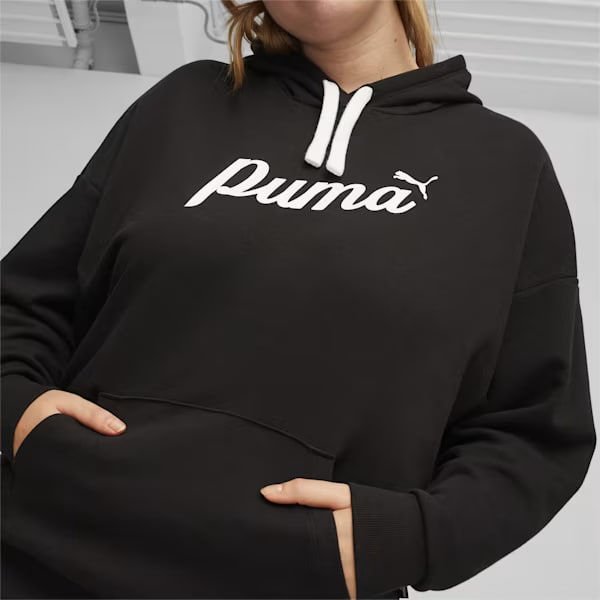 Bluza damska Ess+ Script Hoodie Puma - biała