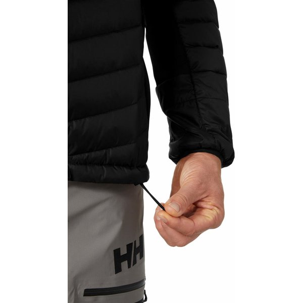 Kurtka puchowa męska Verglas Hooded Down Hybrid Insulator Helly Hansen - czarna/jasne logo