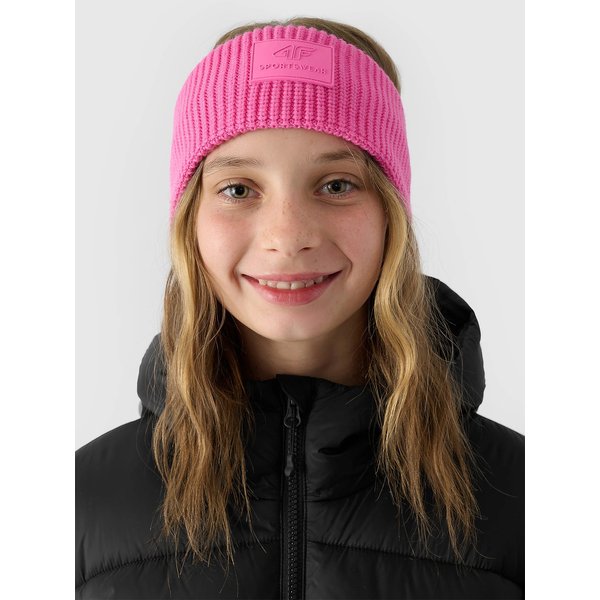 Kurtka puchowa dziewczęca TDJAF450 4F - głęboka czerń