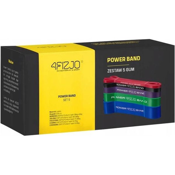 Zestaw gum oporowych do ćwiczeń Power Band 4Fizjo