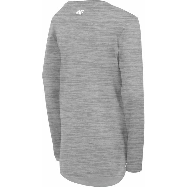 Longsleeve dziewczęcy HJL22 JTSDL002 4F - szara