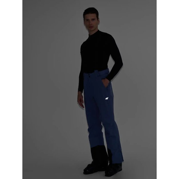 Spodnie narciarskie męskie na szelkach TFTRM0756 4F - denim