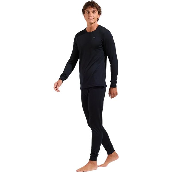 Longsleeve termoaktywny męski The Natural Merino 200 Crew Neck Base Lyer Odlo - black