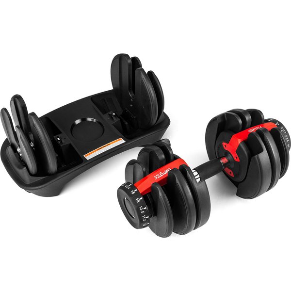 Hantla regulowana 2,5-24kg Gymtek - czerwona