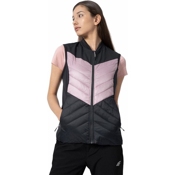 Kamizelka puchowa damska 4FSS23TVESF037 4F - antracytowa