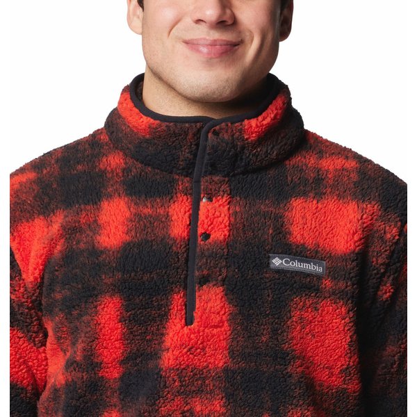 Bluza polarowa męska Rugged Ridge Half Snap Fleece Columbia - Red Omblur