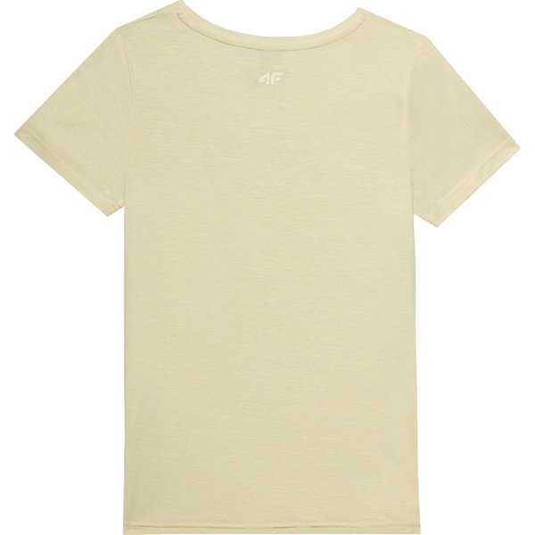 Koszulka damska 4FWSS24TTSHF1267 4F - jasny żółty