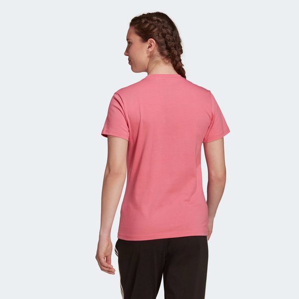 Koszulka damska Loungewear Essentials Logo Tee Adidas - rose tone/white