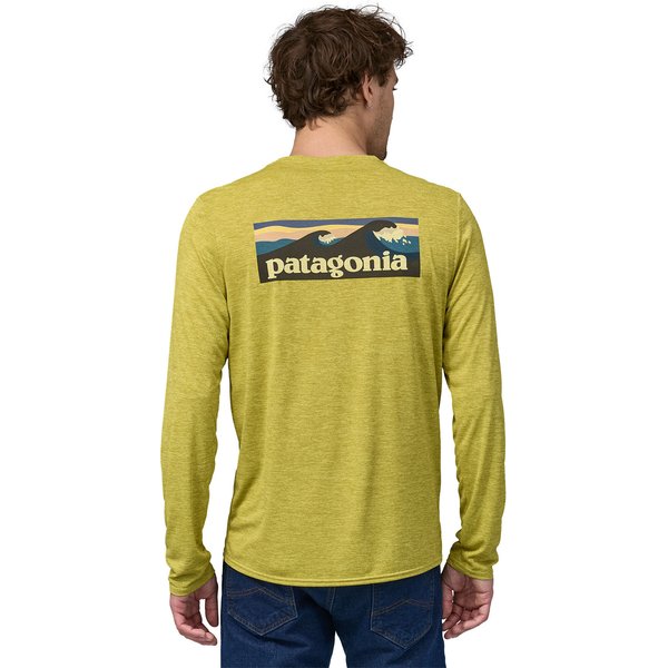 Longsleeve męski Capilene Cool Daily Graphic Patagonia - Boardshort Logo Abalone Blue: Feather Grey