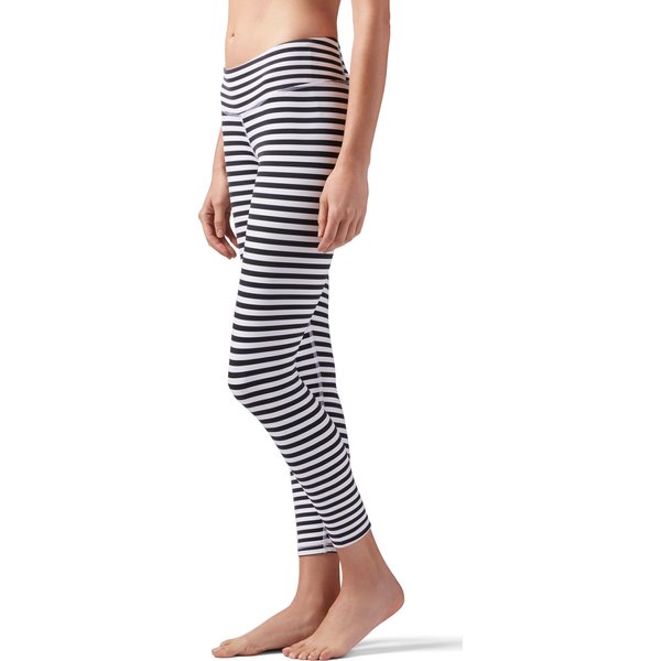 Legginsy damskie Striped 7/8 Reebok