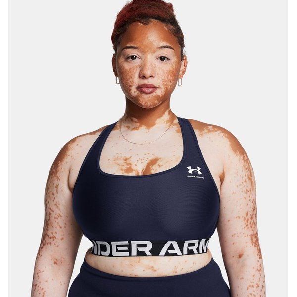 Biustonosz sportowy damski HG Mid Branded Under Armour - Midnight Navy/White