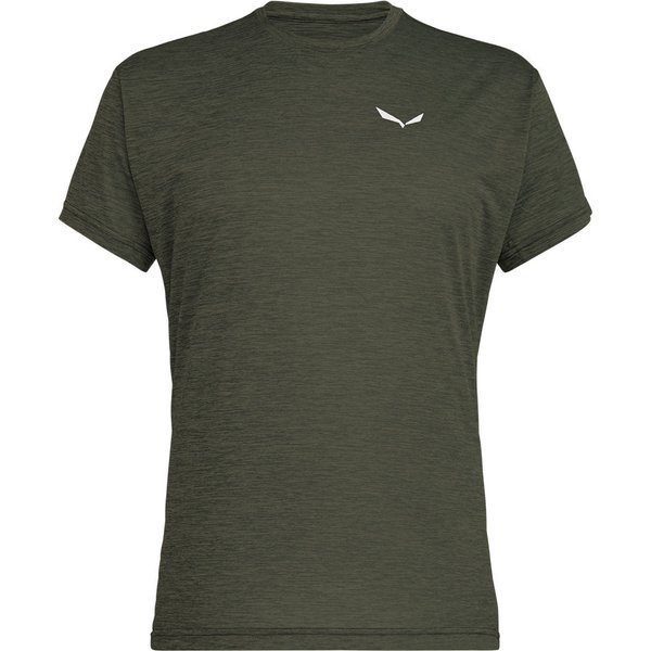 Koszulka męska Puez Melange Dry S/S Tee Salewa - faded green melange