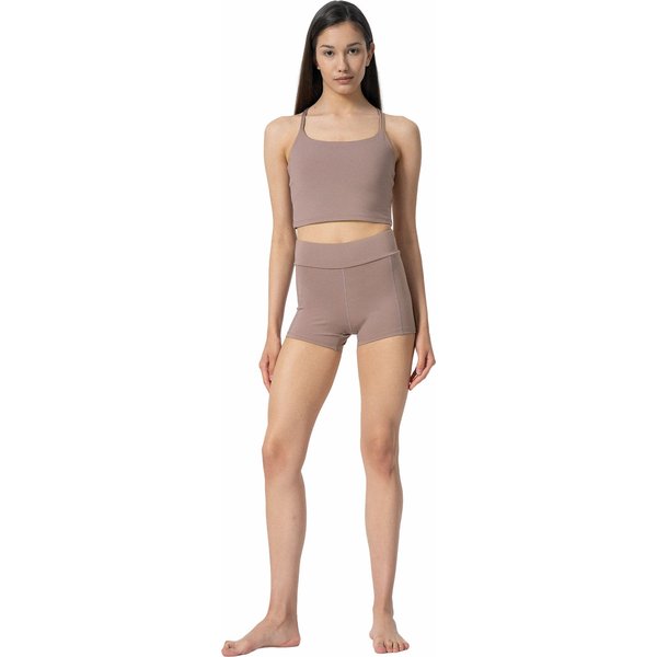 Spodenki, legginsy damskie 4FSS23TFSHF138 4F - jasny brąz