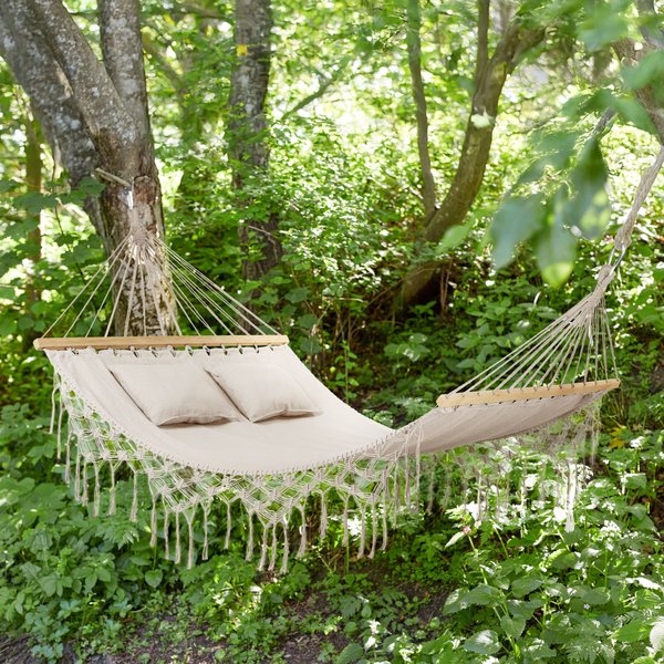 Hamak dwuosobowy Boho Outtec - beżowy