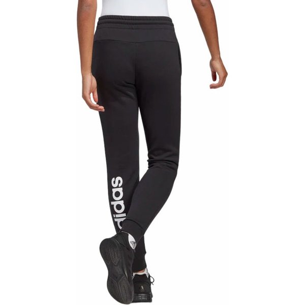 Spodnie dresowe damskie Essentials Linear French Terry Cuffed Adidas - czarne