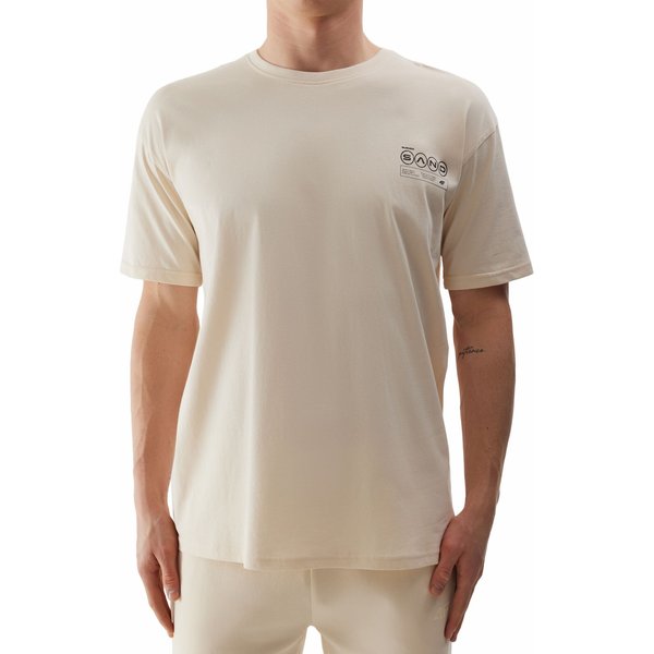 Koszulka męska 4FWSS24TTSHM1286 4F - beż