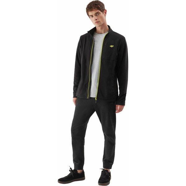 Polar męski 4FAW23TFLEM122 4F - głęboka czerń/żółty