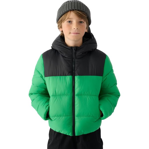 Kurtka puchowa chłopięca TDJAM462 4F - zielony