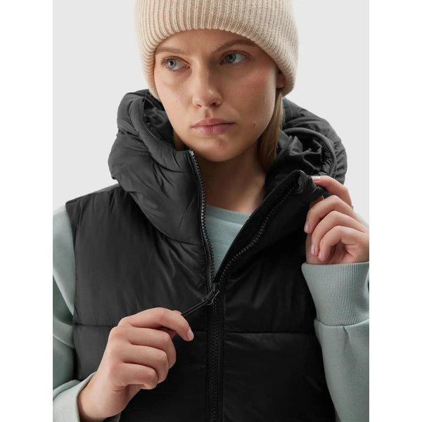 Kamizelka damska TVJAF143 4F - głęboka czerń