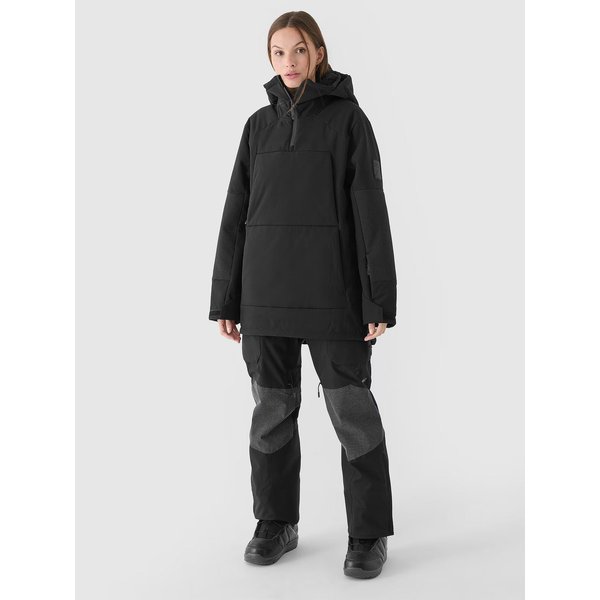 Kurtka snowboardowa damska TTJAF585 4F - głęboka czerń