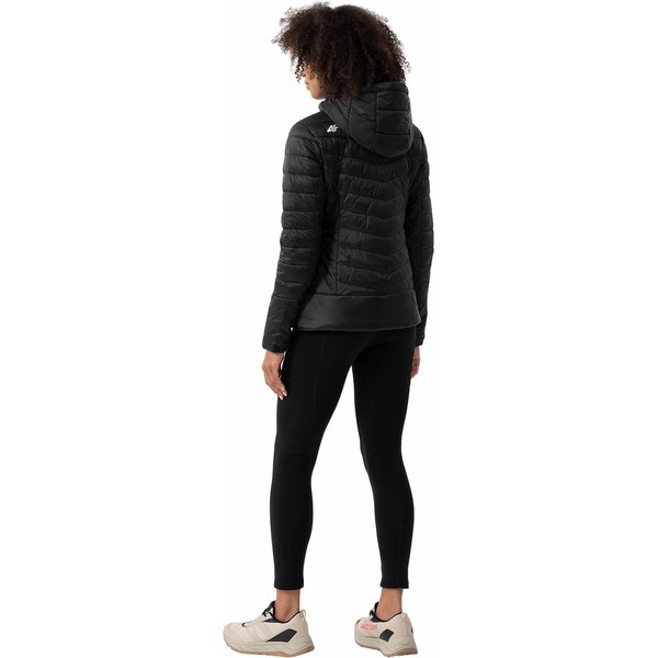 Kurtka puchowa damska 4FAW23TDJAF279 4F - głęboka czerń
