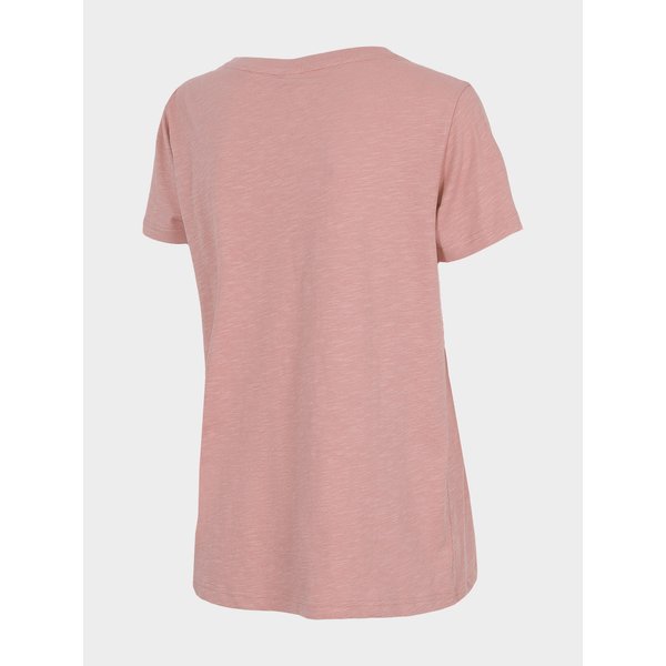 Koszulki damskie H4L22 TSD352 2szt 4F - różowa/szara