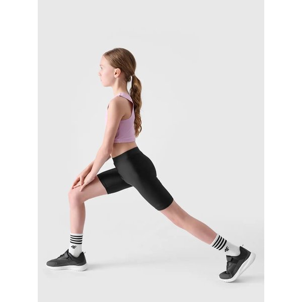 Biustonosz sportowy dziewczęcy USBAF148 4F - jasny róż