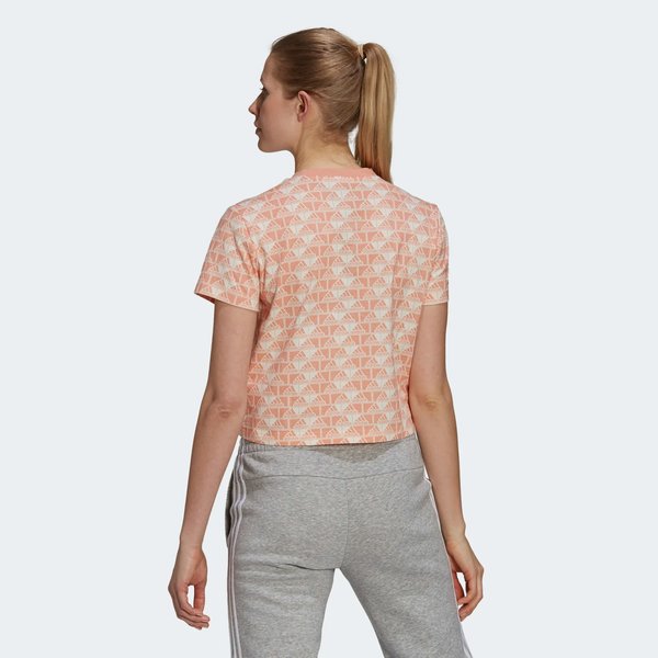 Koszulka damska Brand Love Cropped Tee Adidas - peach