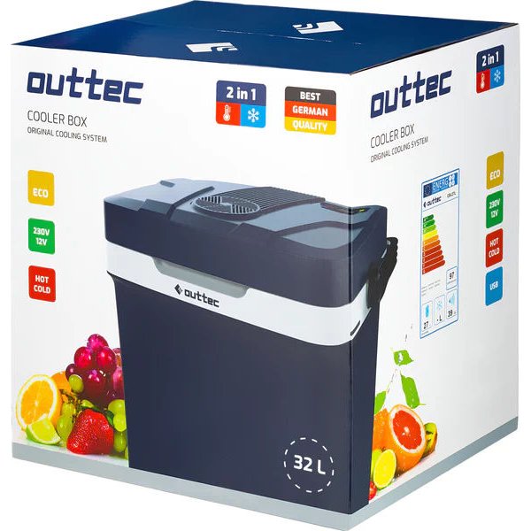 Lodówka turystyczna elektryczna 32L Outtec - 32L szara