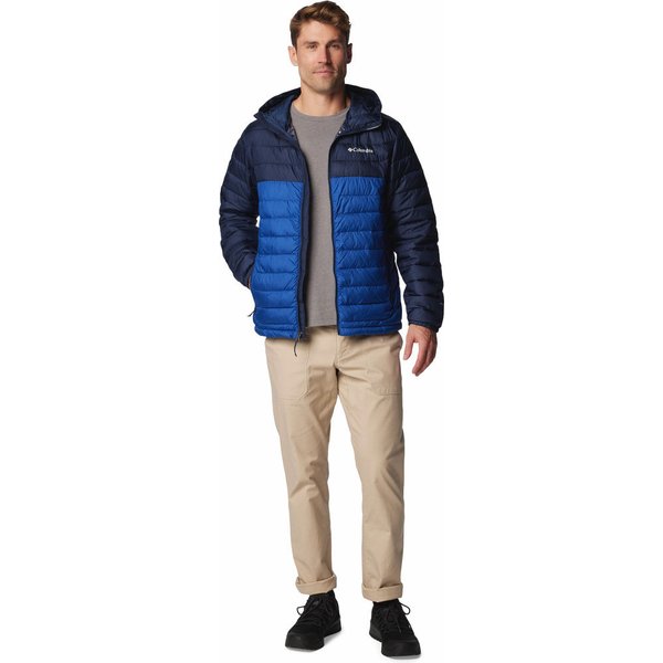 Kurtka puchowa męska Powder Lite II Hooded Jacket Columbia - Mountain Blue, Collegiate Navy