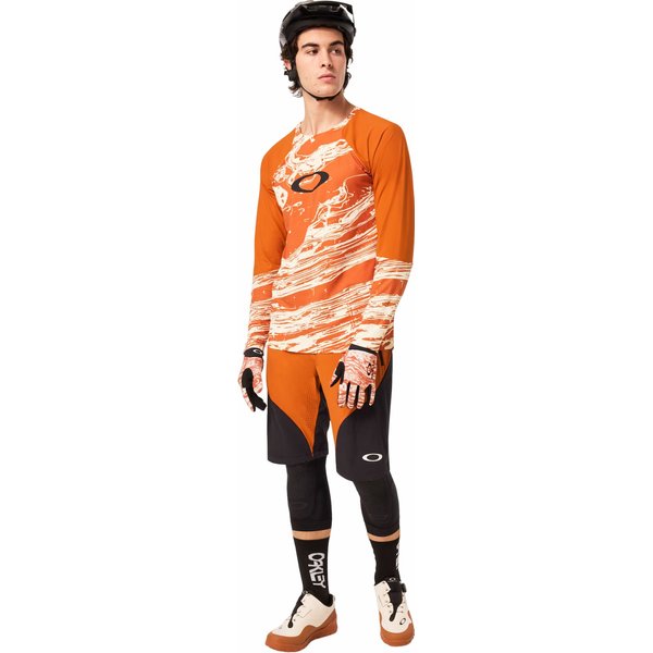 Longsleeve rowerowy męski Seeker Airline LS Oakley - Duality Swirl White/Brown