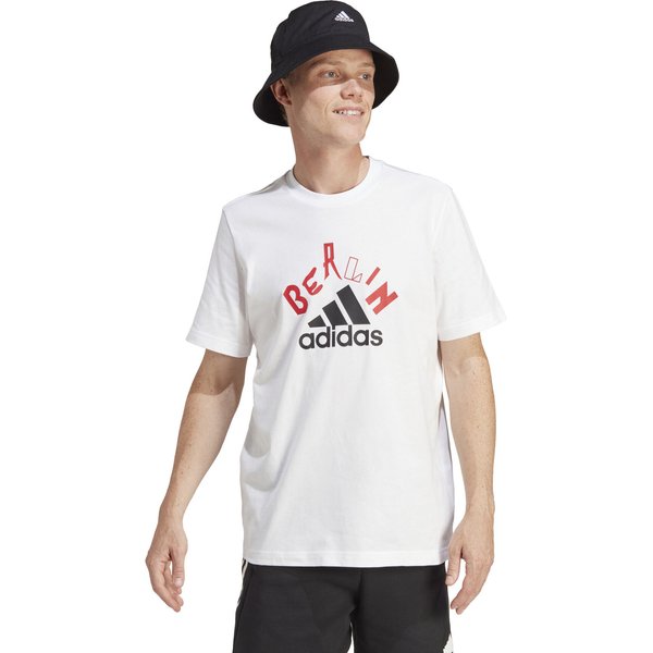 Koszulka męska Graphic Tee Adidas - biała/czerwona