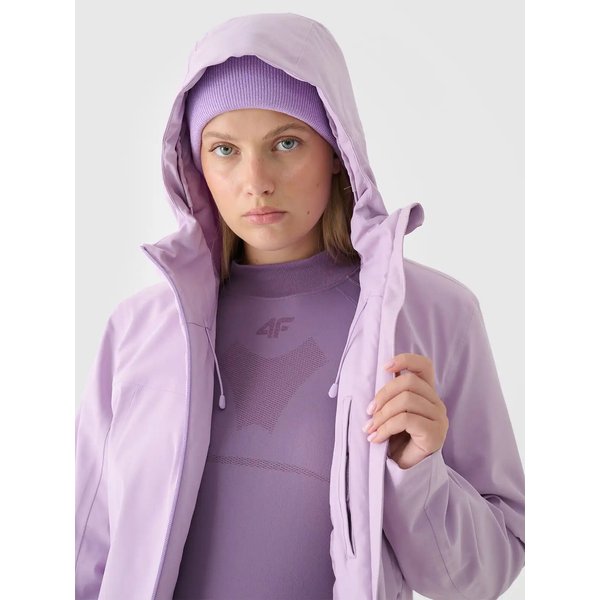 Kurtka narciarska damska TTJAF572 4F - jasny fiolet