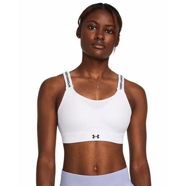 Biustonosz sportowy damski Infinity High Bra Under Armour - biały