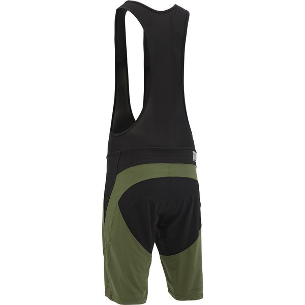 Spodenki rowerowe męskie na szelkach Barrea Silvini - zielony