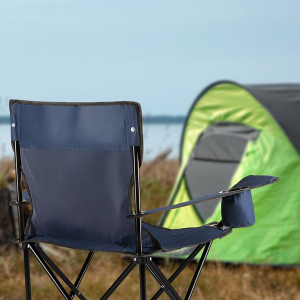 Krzesło turystyczne składane Outtec - Granatowe