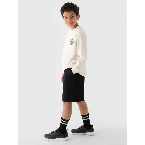 Spodenki chłopięce TSHOM629 4F - głęboka czerń