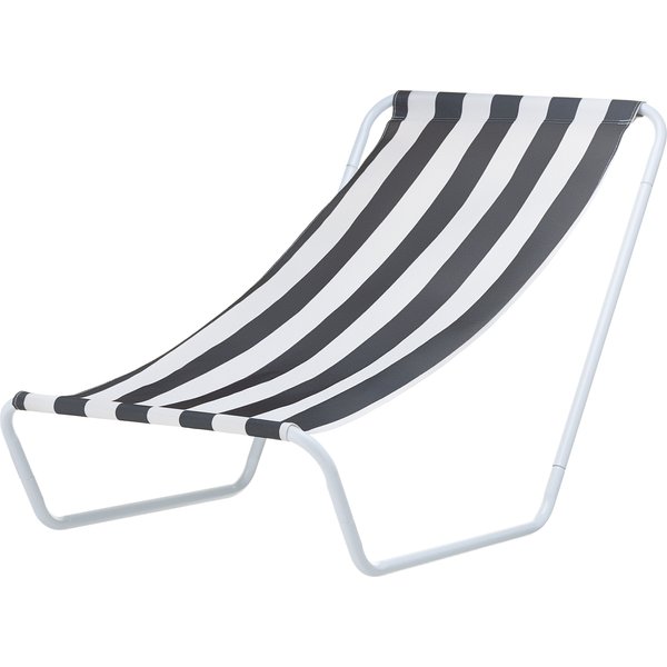Leżak plażowy, ogrodowy Relaxo Outtec WYPRZEDAŻ - czarne/paski