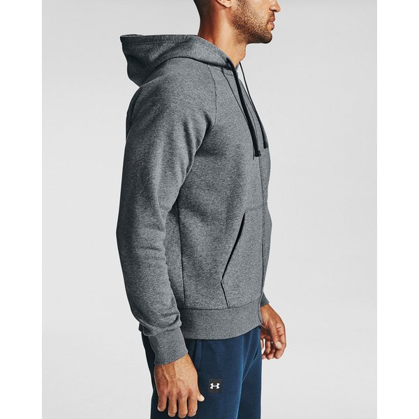 Bluza męska Rival Fleece Full Zip Hoodie Under Armour - szary melanż