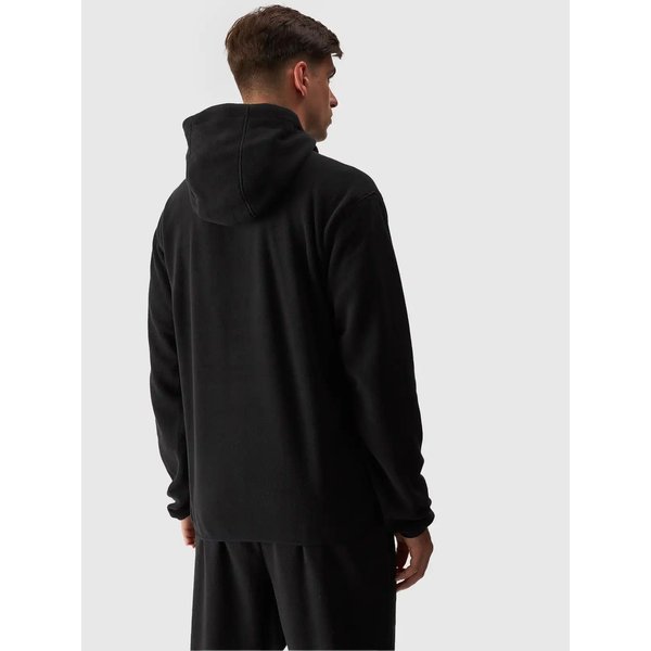 Bluza polarowa snowboardowa męska FOB TFLEM252 4F - głęboka czerń