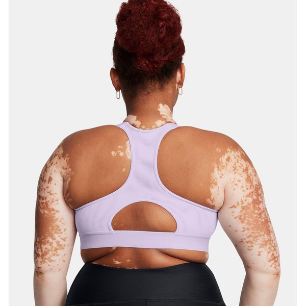 Biustonosz sportowy damski HeatGear High Under Armour - Salt Purple/White