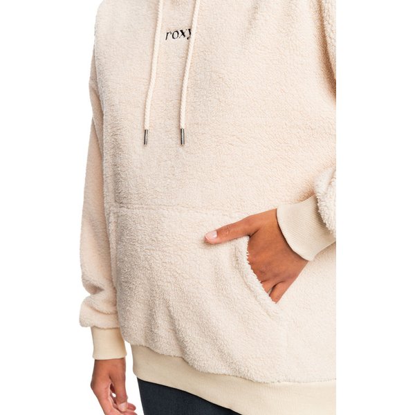 Bluza damska Call Me Sherpa Fleece Hoodie Roxy - beżowy
